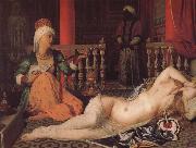 Jean-Auguste Dominique Ingres lady-in-waiting and bondman oil on canvas